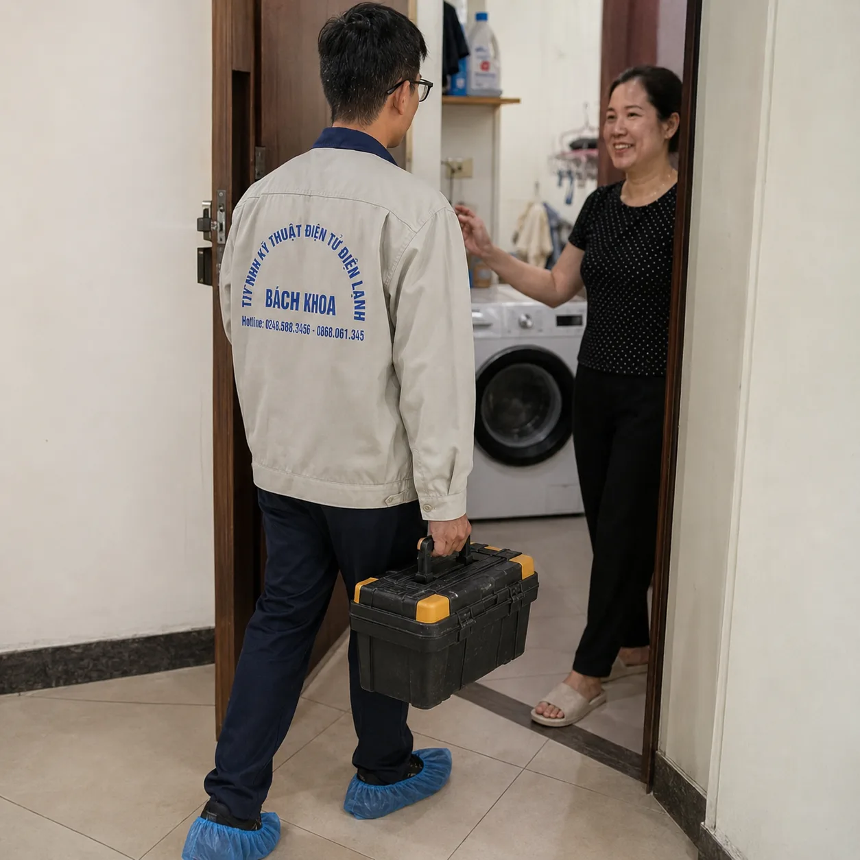 sửa máy giặt tại nhà Hoàng Mai