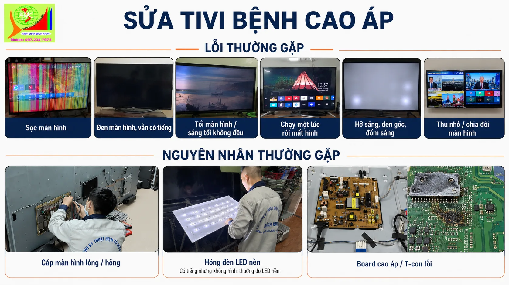 Sửa Tivi Bách Khoa Tại Nhà Hà Nội Uy Tín, Giá Rẻ 24/7 sửa tivi hà nội