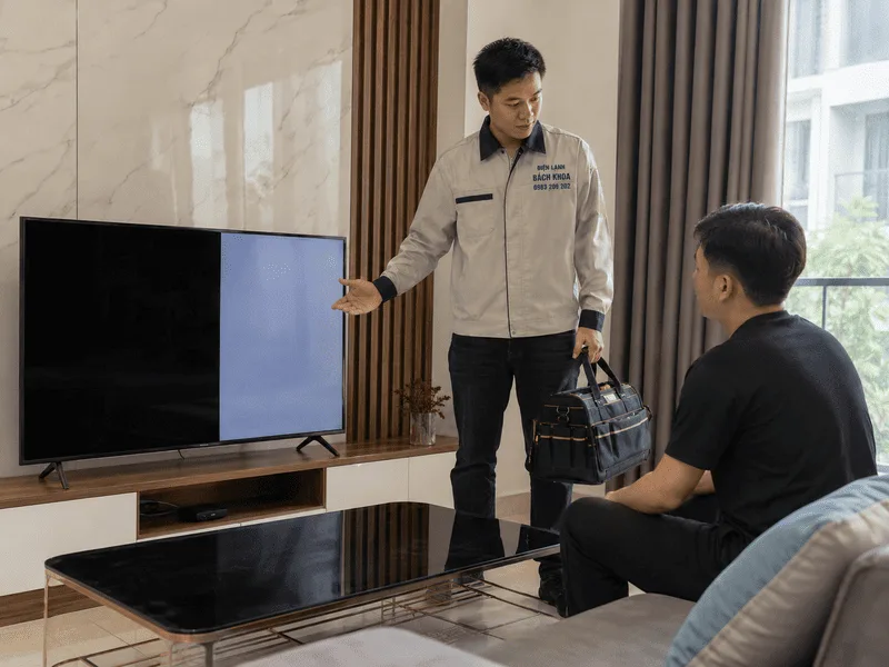 tivi bị đen nửa màn hình