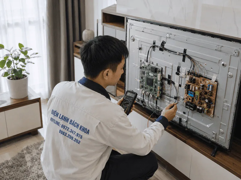 tivi bị đốm sáng