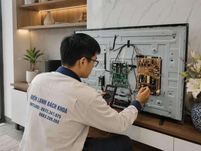 tivi bị mờ màn hình