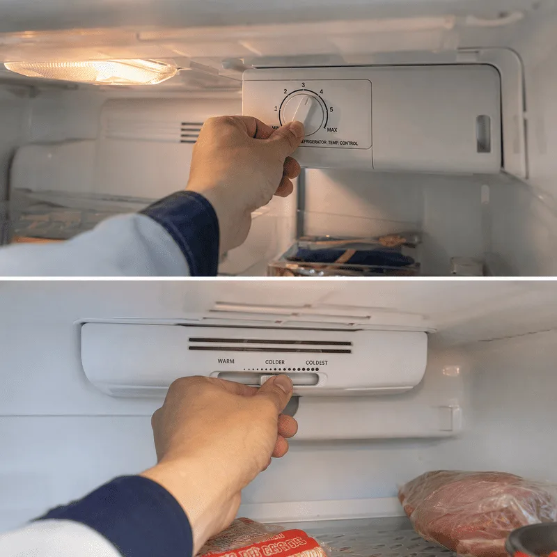 ách khắc phục tủ lạnh không đông đá do cài đặt sai nút vặn