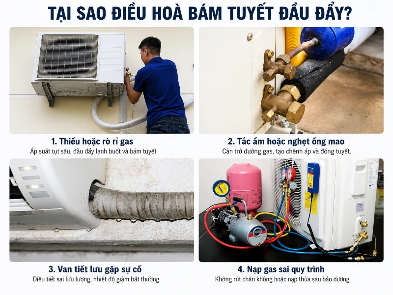 điều hòa đóng tuyết đường hồi