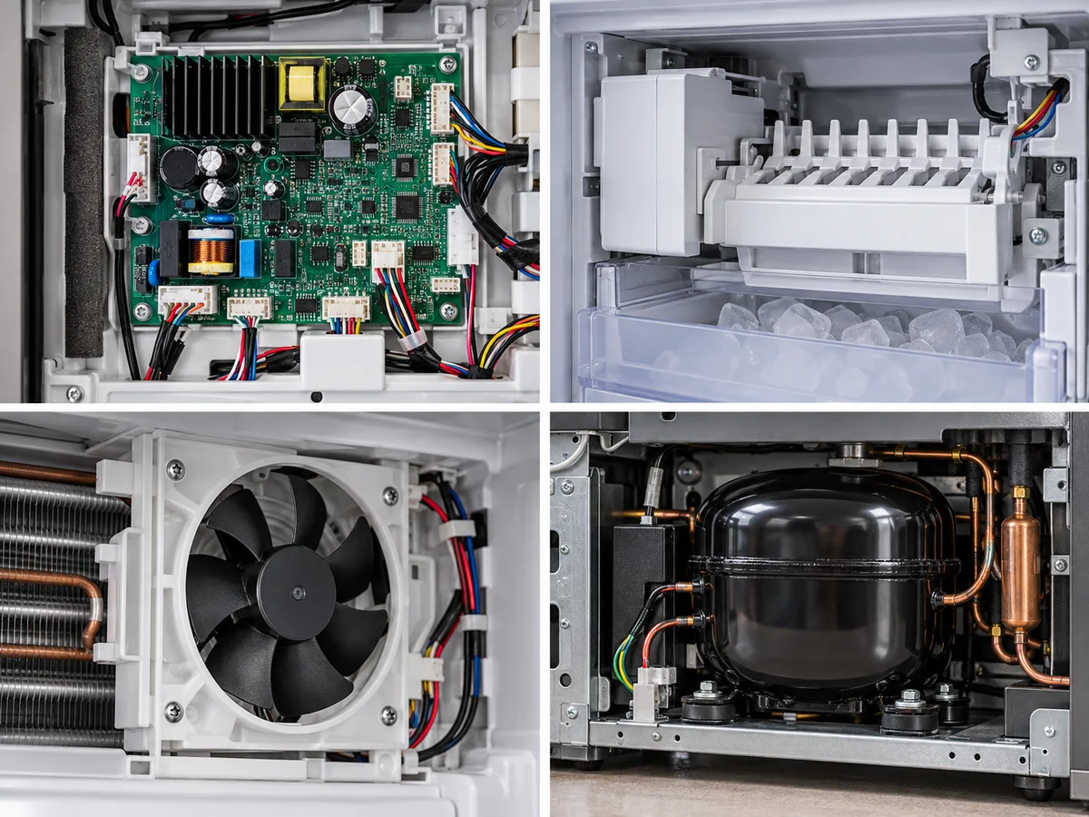 Mã lỗi tủ lạnh Hitachi F0 liên quan đến bo mạch và linh kiện chính