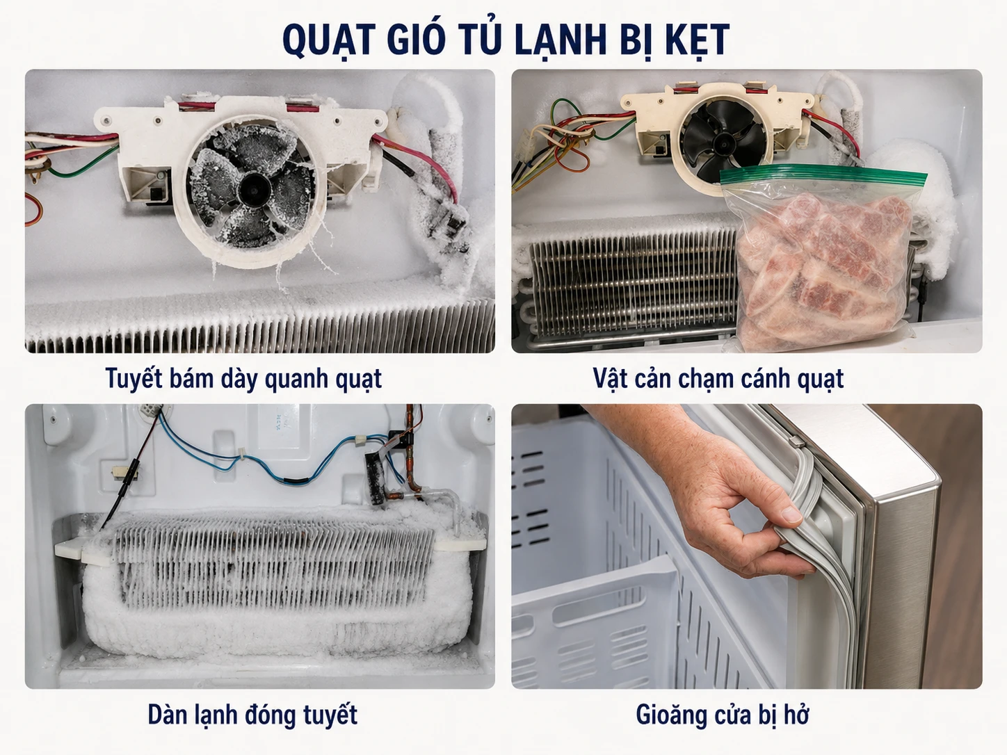 Quạt tủ lạnh không chạy, lúc chạy lúc không: Nguyên nhân, cách sửa tủ lạnh hitachi không chạy quạt