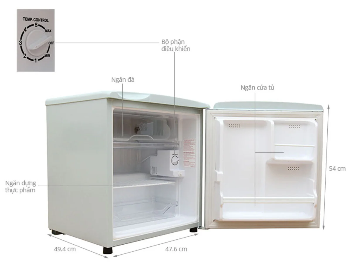 Tủ lạnh mini giá rẻ dưới 1 triệu Aqua 50L cũ