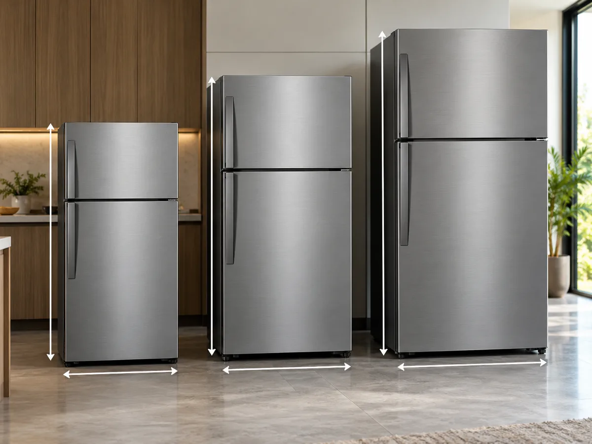 Kích cỡ tủ lạnh 2 cánh LG 217L và 374L
