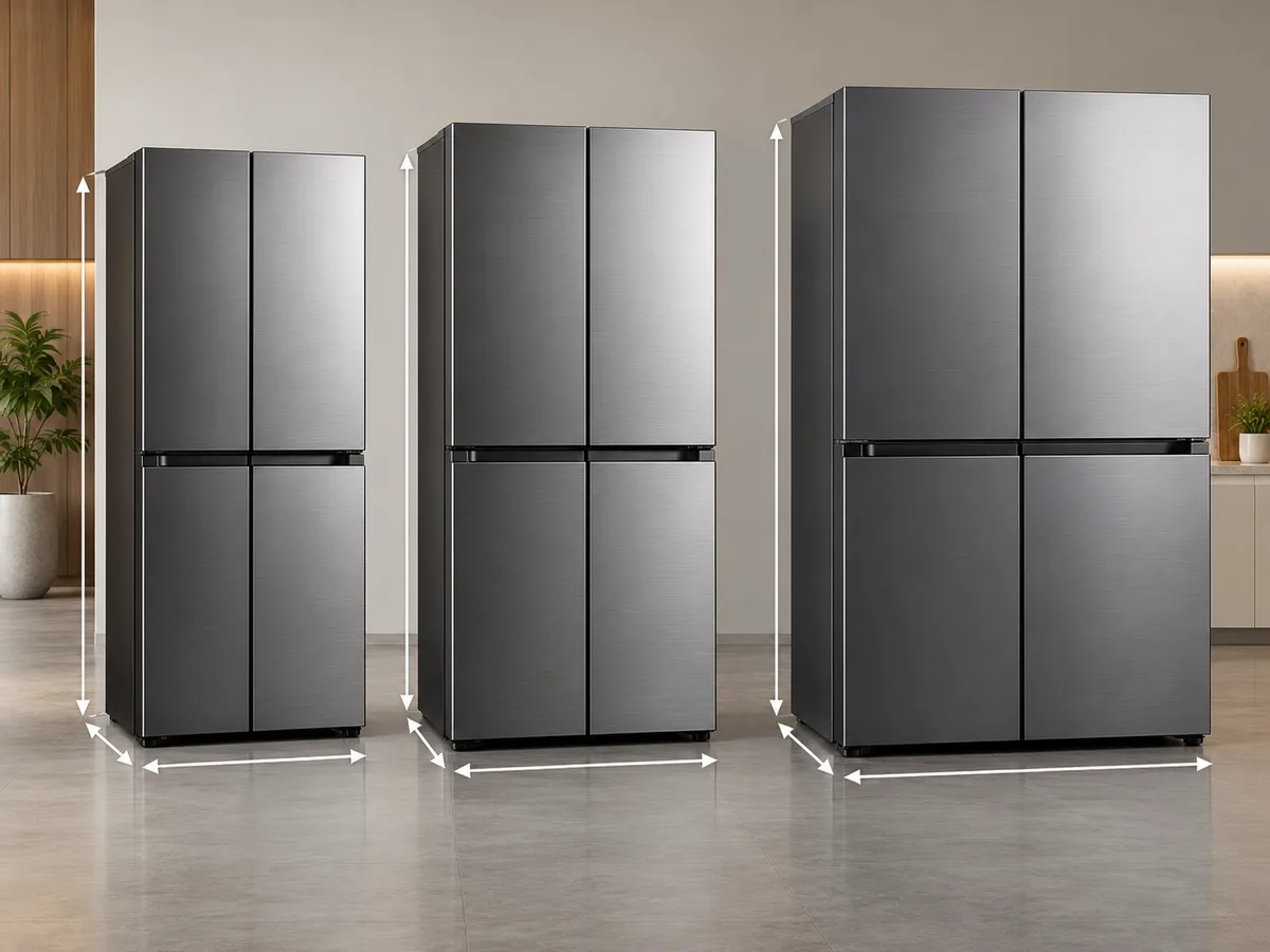 Bảng kích thước tủ lạnh 4 cánh Sharp theo từng model