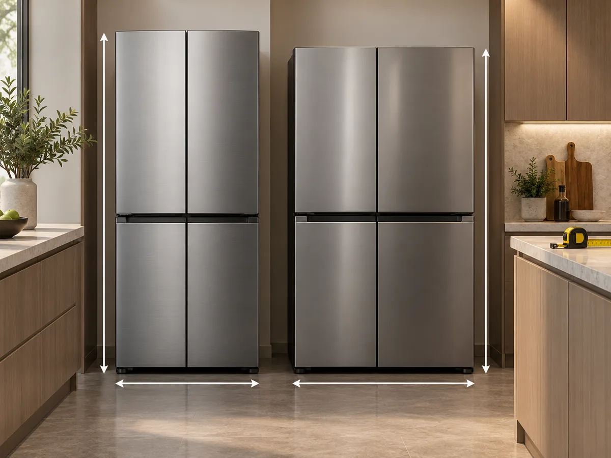 Kích thước tủ lạnh 4 cánh Panasonic dung tích 540L và 621L