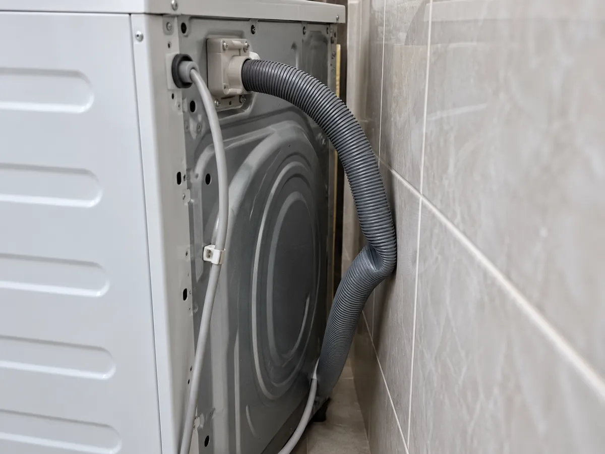 Lỗi E20 máy giặt Electrolux do ống thoát nước bị gấp khúc