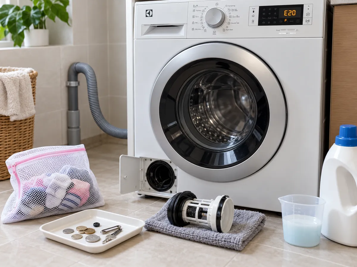 Phòng tránh mã lỗi E20 máy giặt Electrolux bằng bảo dưỡng định kỳ