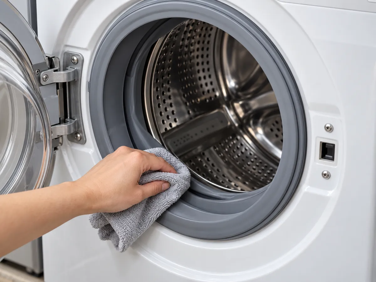 Hướng dẫn xử lý lỗi E40 máy giặt Electrolux ngay tại nhà an toàn Lỗi E40 máy giặt Electrolux - Vệ sinh gioăng cửa để hạn chế sự cố