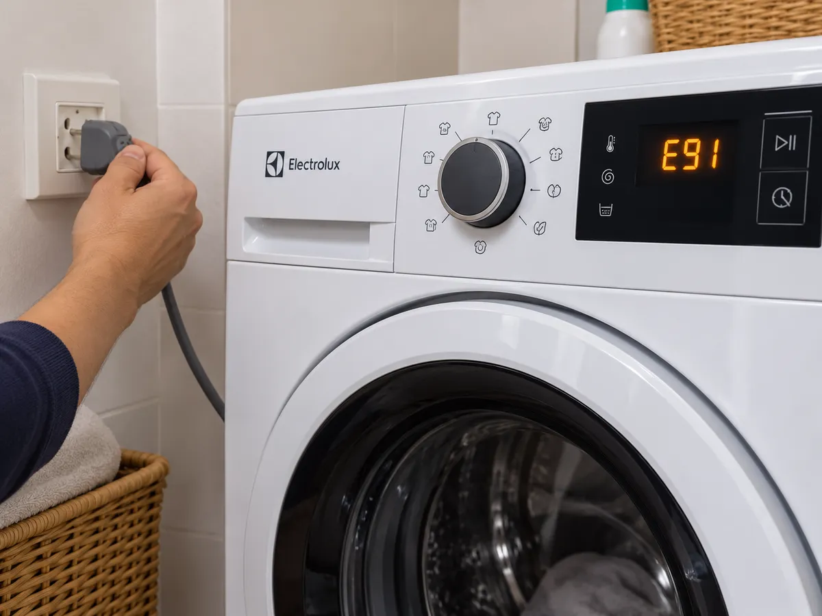 lỗi E91 máy giặt Electrolux