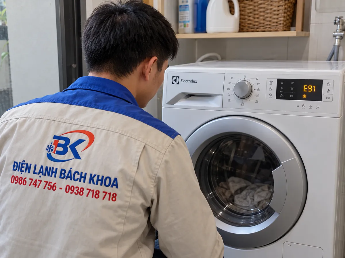 lỗi E91 máy giặt Electrolux
