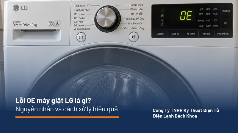 Lỗi OE máy giặt LG khiến máy không thoát nước và không vắt
