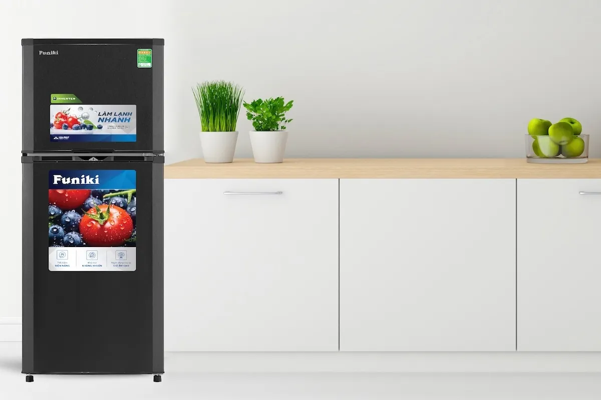 Tủ lạnh mini tiết kiệm điện không đóng tuyết Funiki HR T8159TDG
