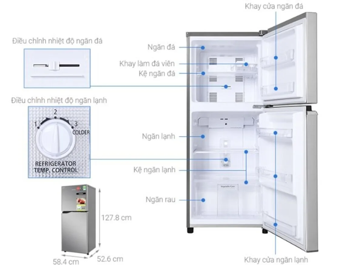 Tủ lạnh tiết kiệm điện Panasonic NR-BA190PPVN 170 lít